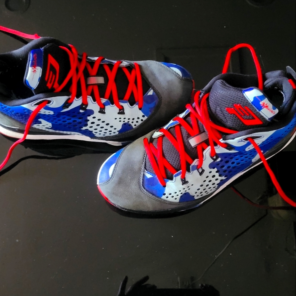 Jordan CP3, 9.5 red, black and blue
